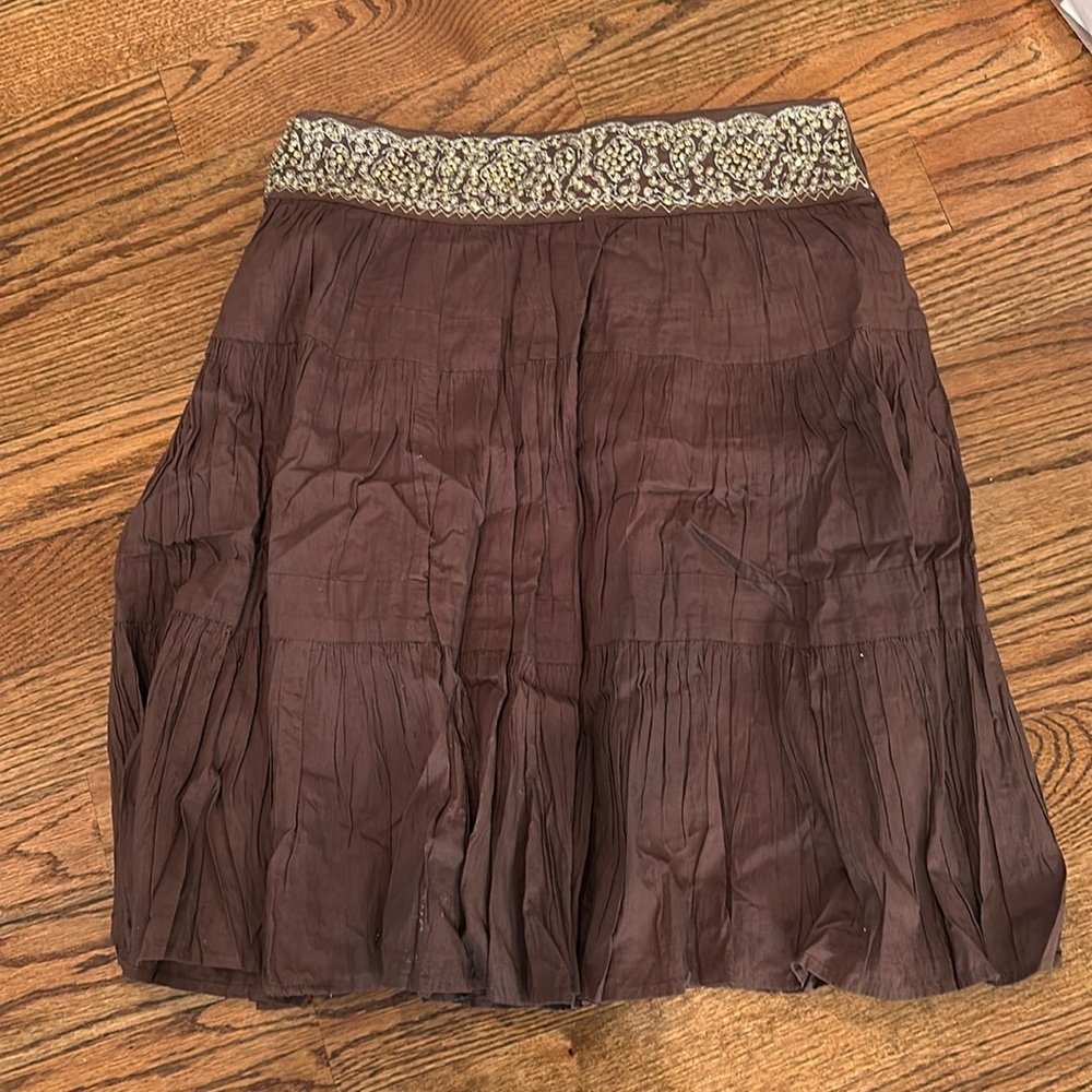 Boho skirt with beading detail waist band